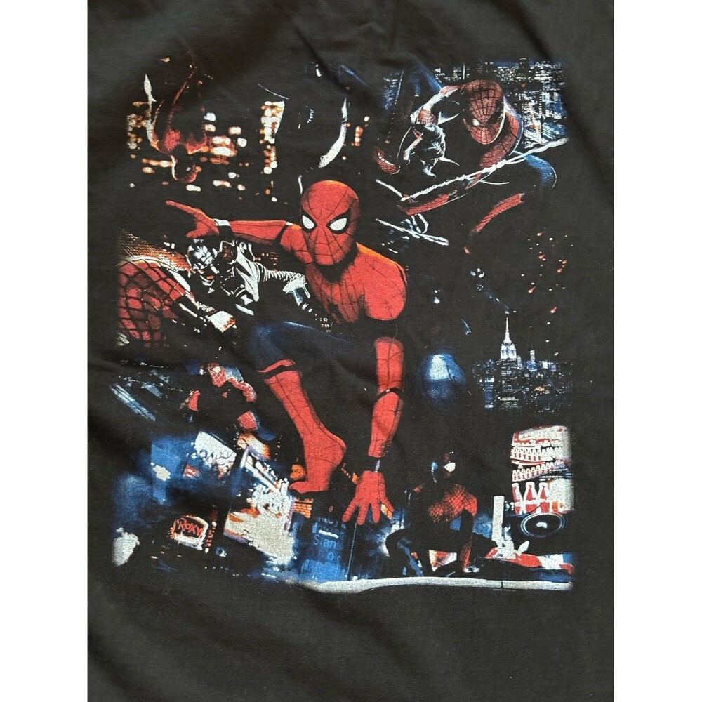 Marvel Spider-man Sergio Calabasas Black All Over Print Vintage Tee Peter Parker - Picture 9 of 9
